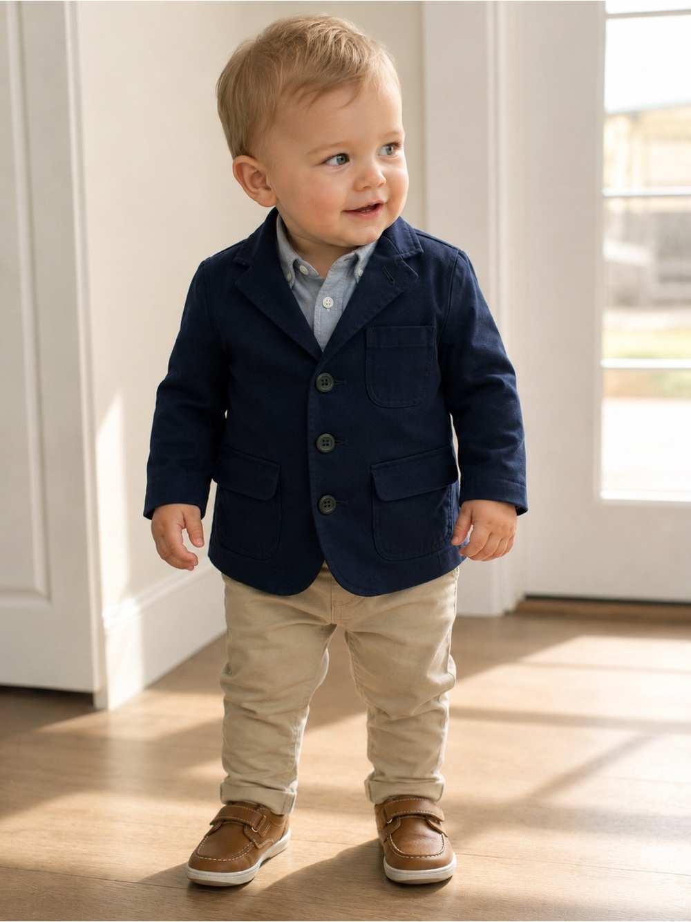 Polo Ralph Lauren Toddler Boys Navy Blazer Sport Coat Jacket Size 18 Months